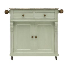 Used French Painted Pastry Cabinet