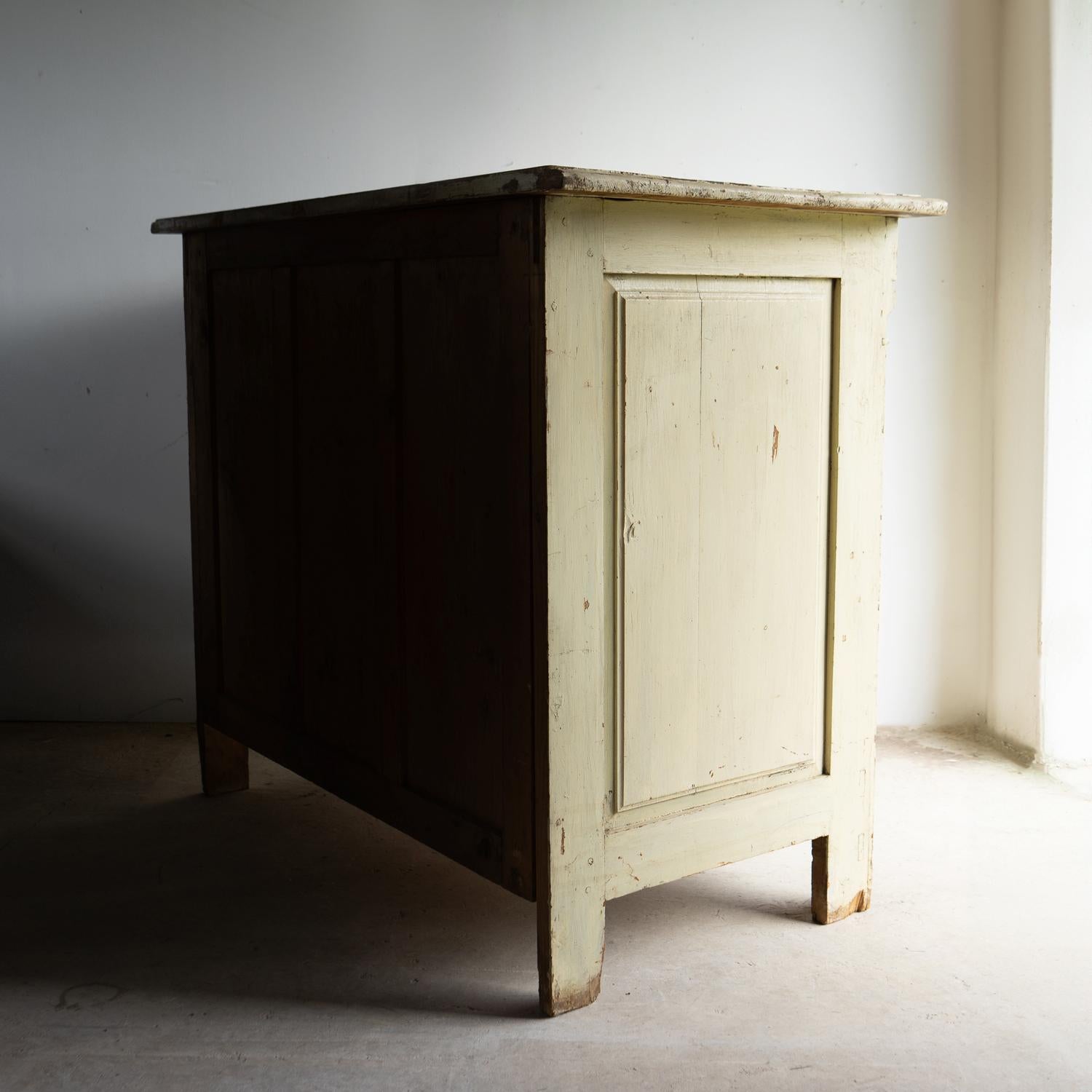 Antique French Painted Pine Commode / Chest Of Drawers, 19th Century For Sale 1