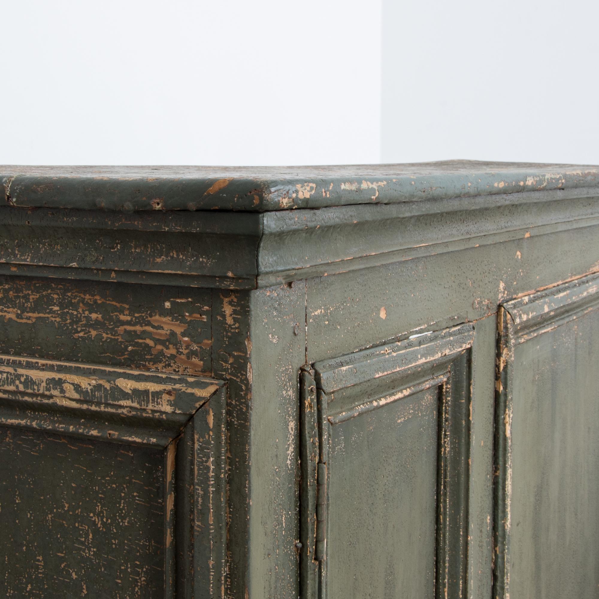 Wood Antique French Painted Shop Counter