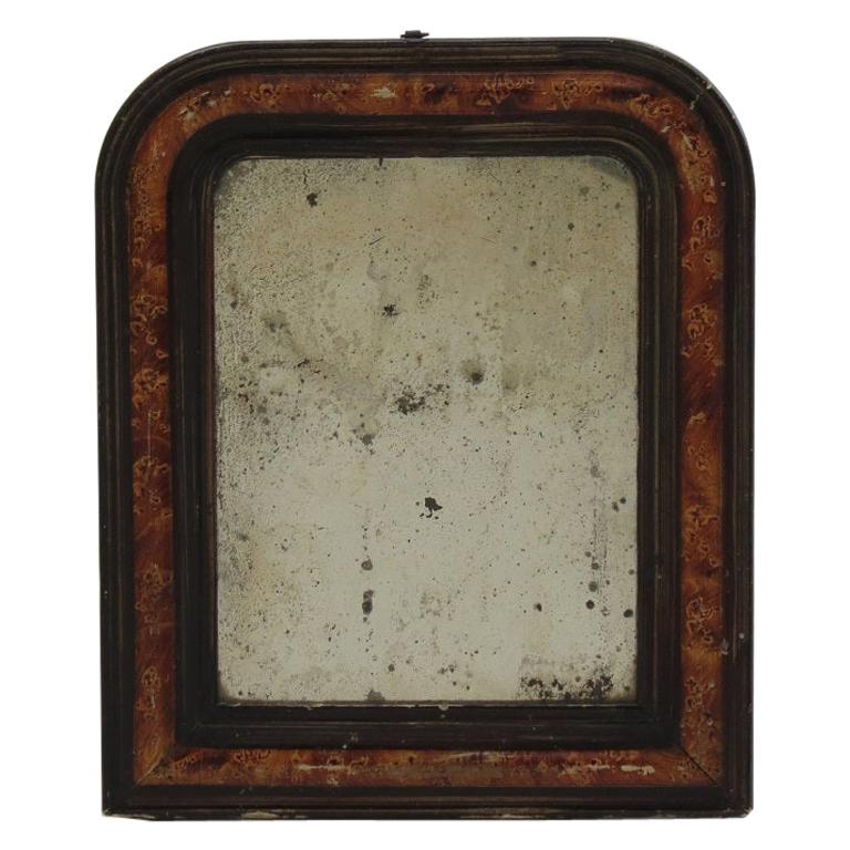 Antique French Painted Wall Mirror, 19th Century