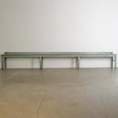 Antique French Painted Wooden Bench