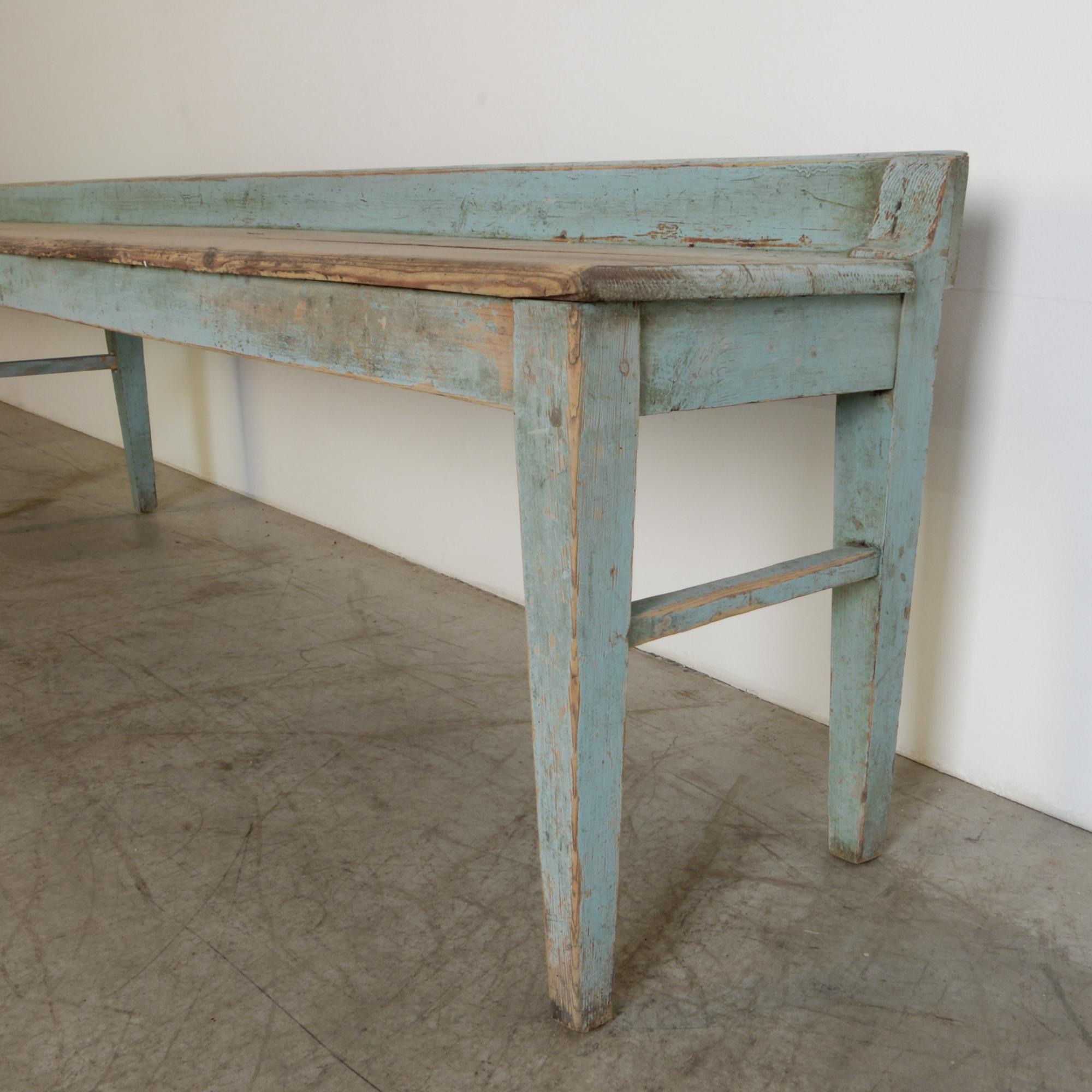 Early 20th Century Antique French Painted Wooden Bench