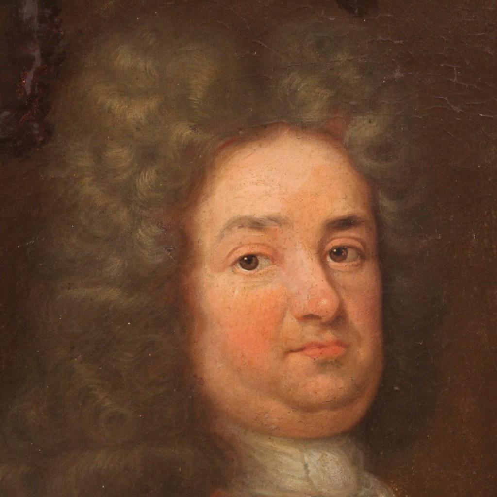 18th Century and Earlier Antique French Painting Portrait of a Gentleman from the 18th Century For Sale