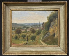French Landscape Far Reaching Panoramic Views, indistinctly signed Oil