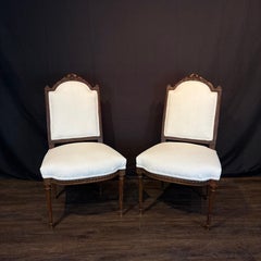 Antique French Pair of 19th Century Louis XVI Side Chairs