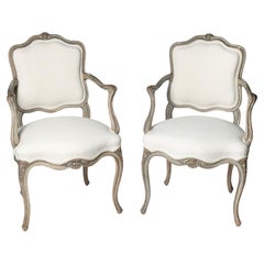 Antique French pair of fauteuils
