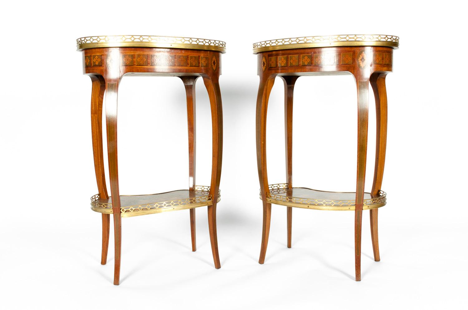 Antique French Pair of Louis XV Style Side Tables 7