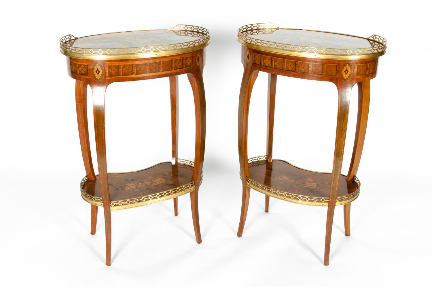 Antique French Pair of Louis XV Style Side Tables 8