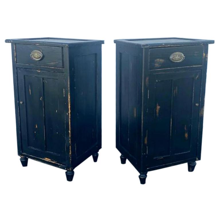 Antique French Pair of Night Stands