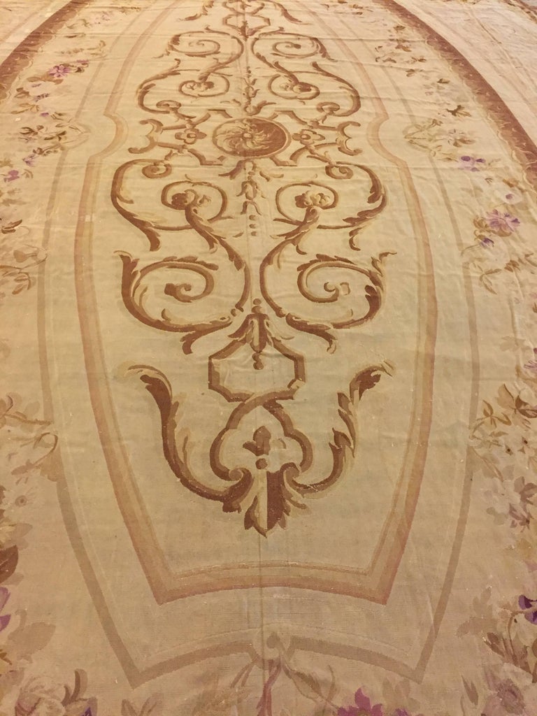 Antique French Palace Size Aubusson Rug, circa 1890 For Sale at 1stdibs