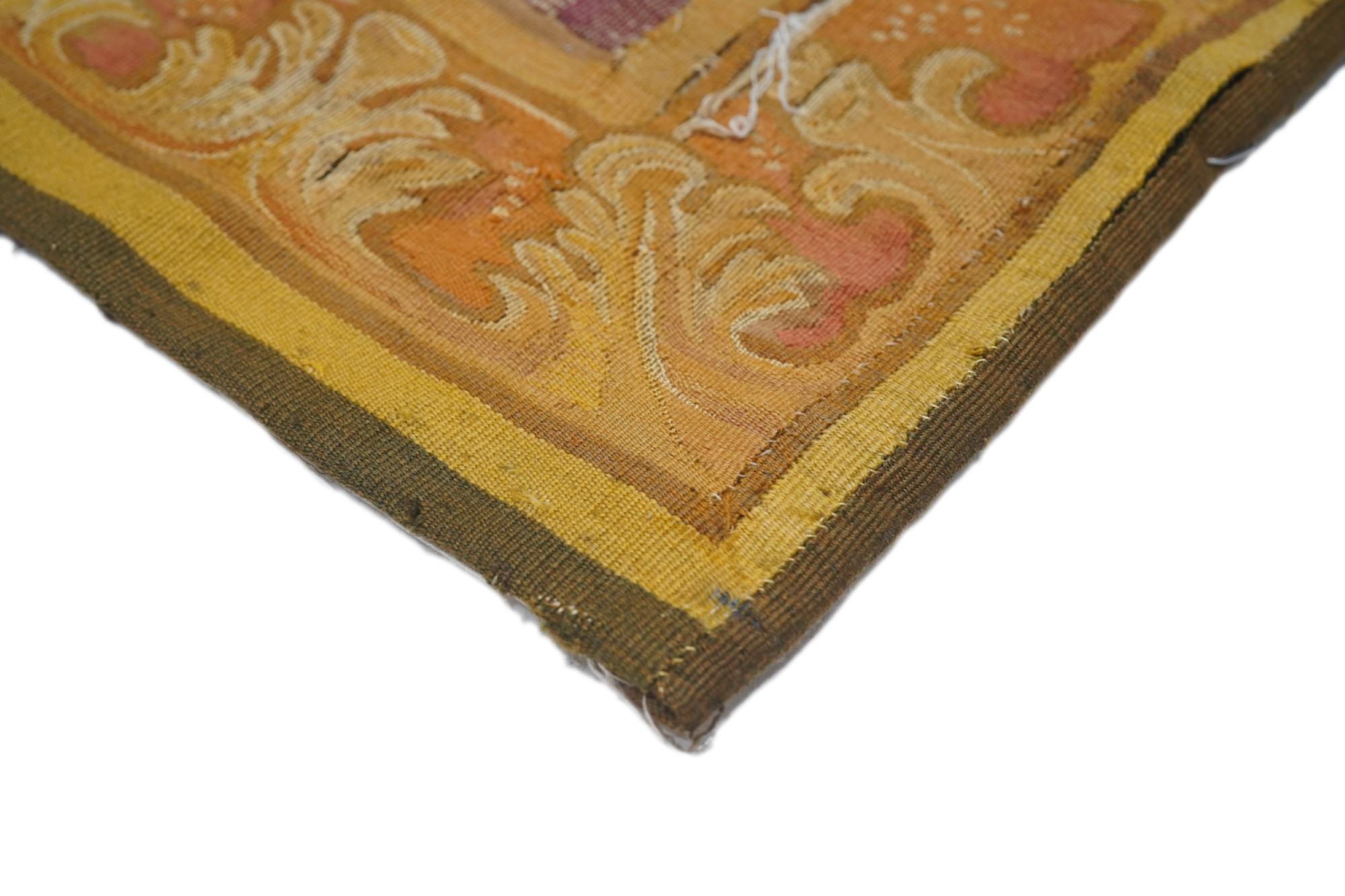 Antique French Panel Tapestry Rug In Excellent Condition For Sale In New York, NY
