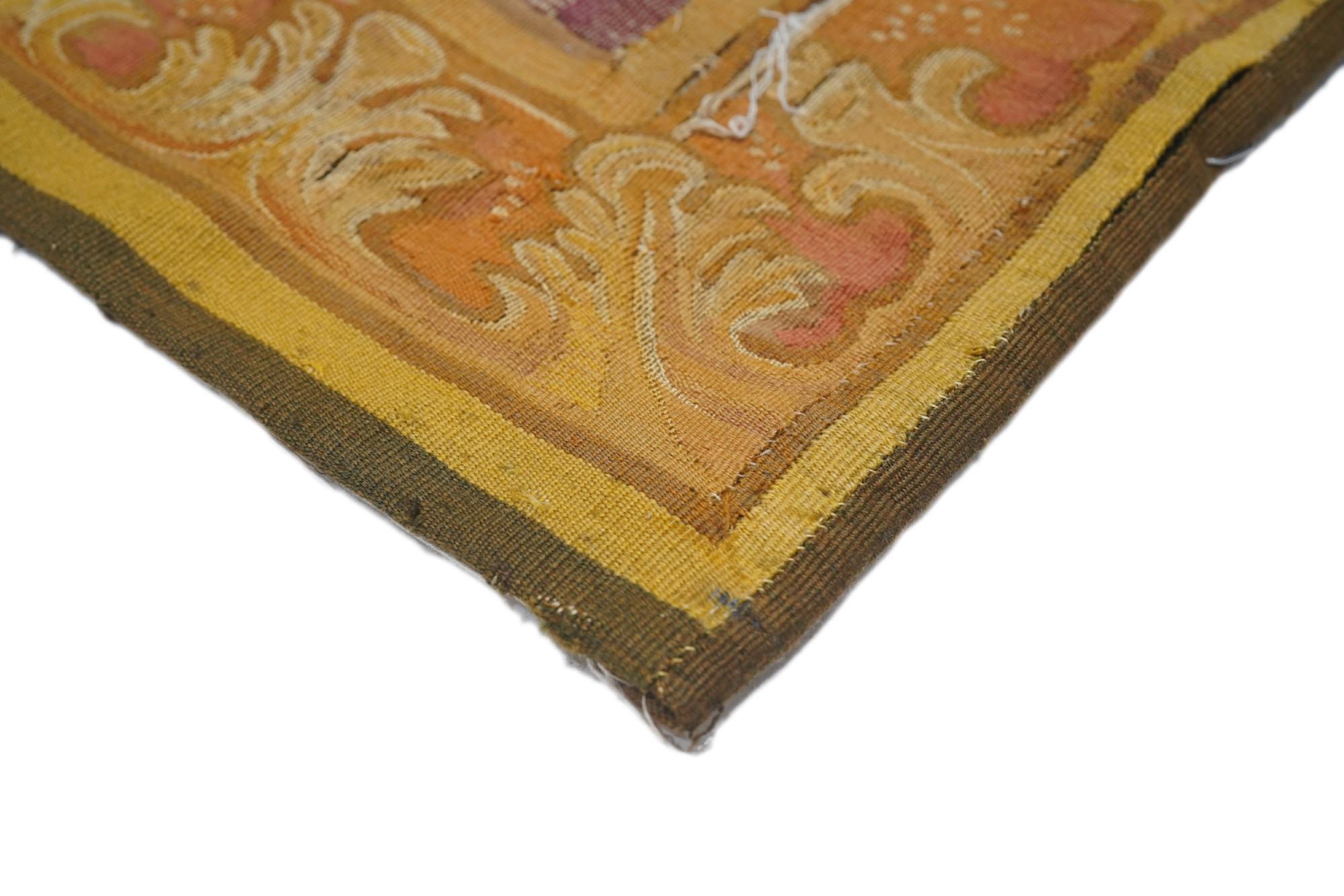 Antiker französischer Wandteppich mit Täfelung 3'11'' x 7'8'' (Französisch) im Angebot