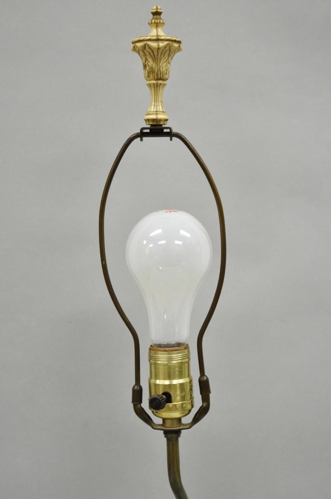20th Century Antique French Parian Bisque Porcelain White Double Cherub & Shell Table Lamp For Sale