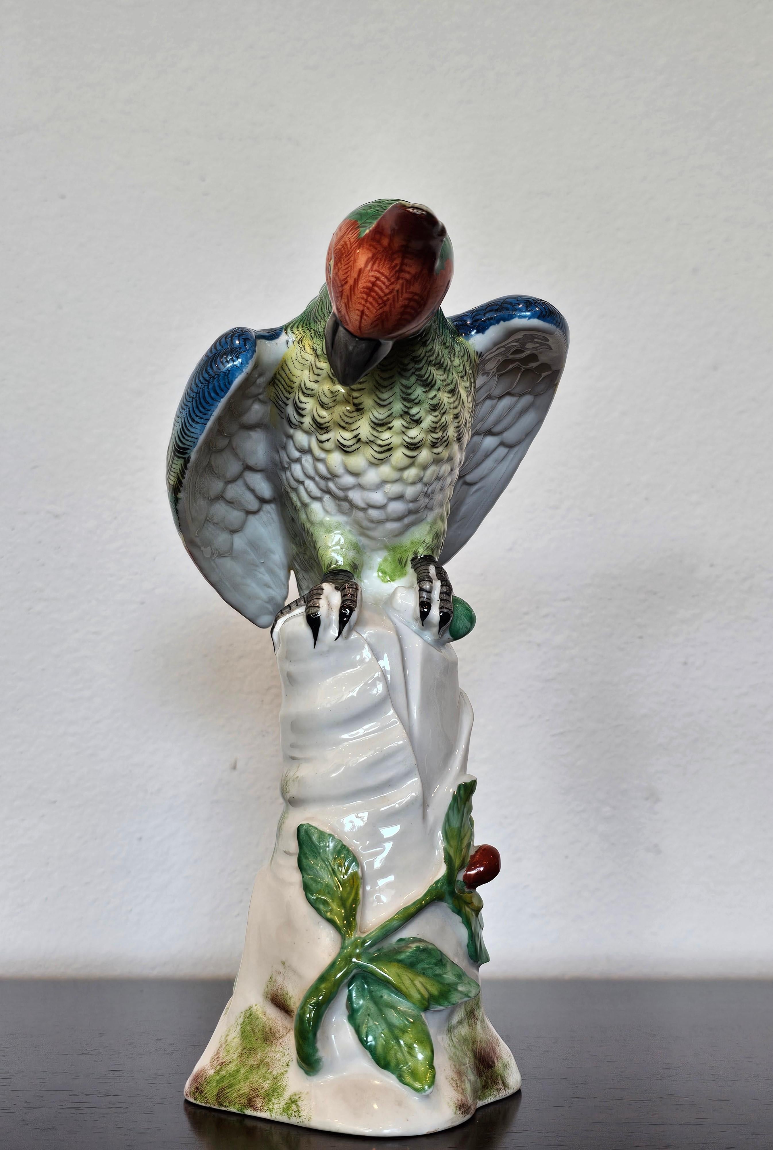 Antique French Paris Porcelain Bourdois & Bloch Figura de loro estilo Meissen en venta 3