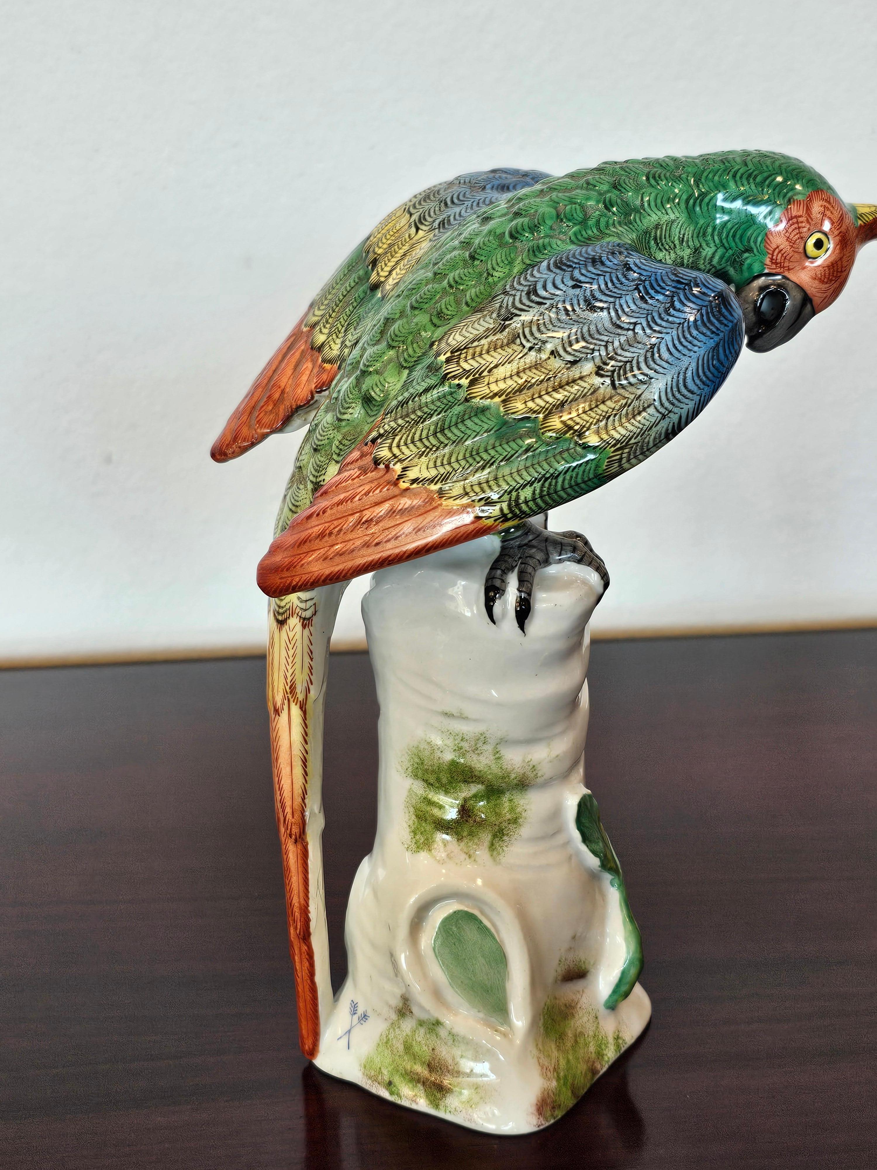 Antique French Paris Porcelain Bourdois & Bloch Figura de loro estilo Meissen Francés en venta