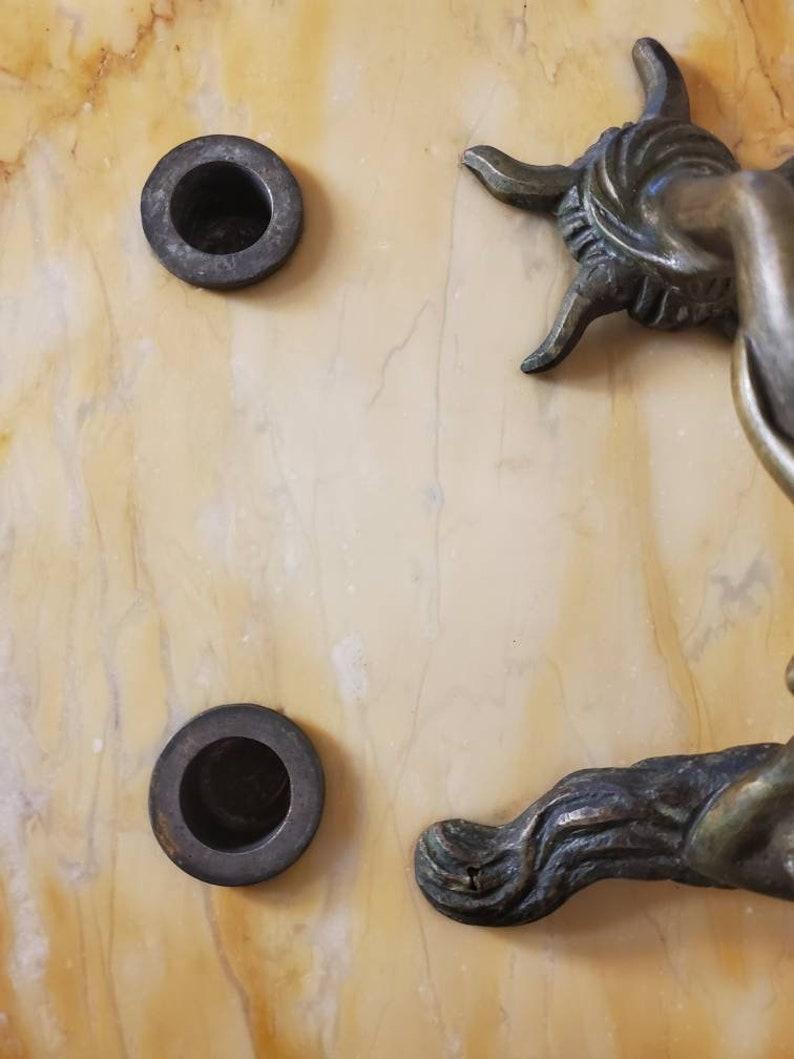 Antikes französisches Marmor-Doppeltintenfass im Pariser Art nouveau-Stil  im Angebot 2
