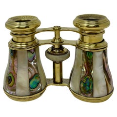 Antique French Parisian Mother-of-Pearl & Abalone Opera Glasses, Circa 1890.