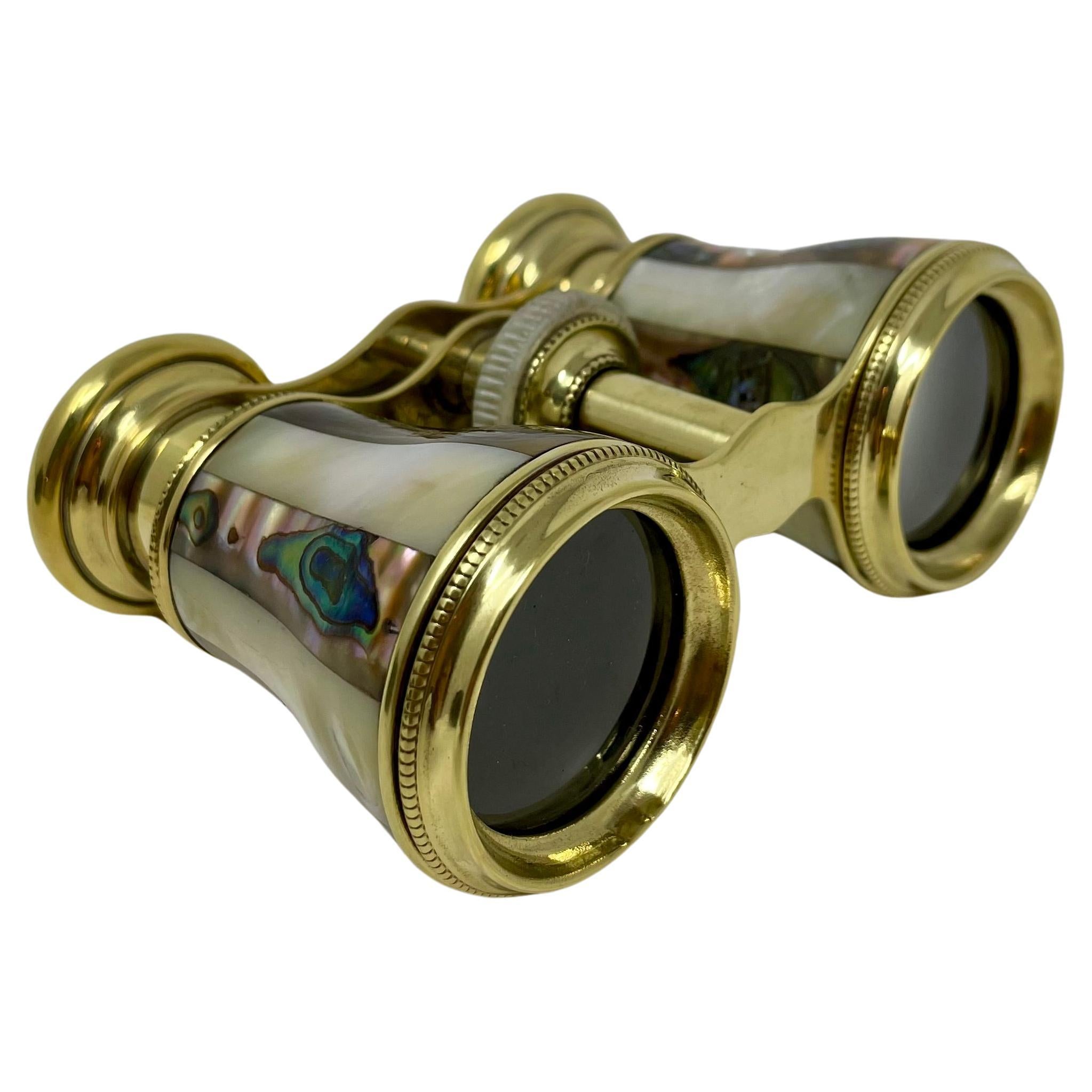 19th Century Antique French Parisian Mother-of-Pearl & Abalone Opera Glasses, Circa 1890. For Sale