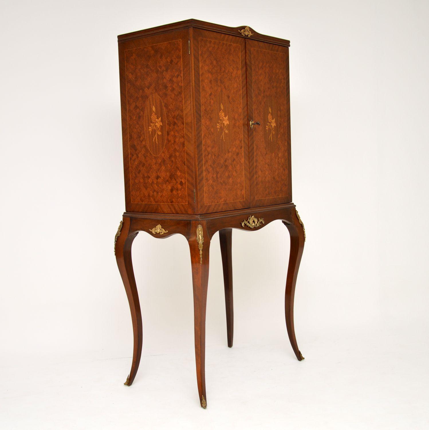 Antique French Parquetry Cocktail Drinks Cabinet In Good Condition In London, GB