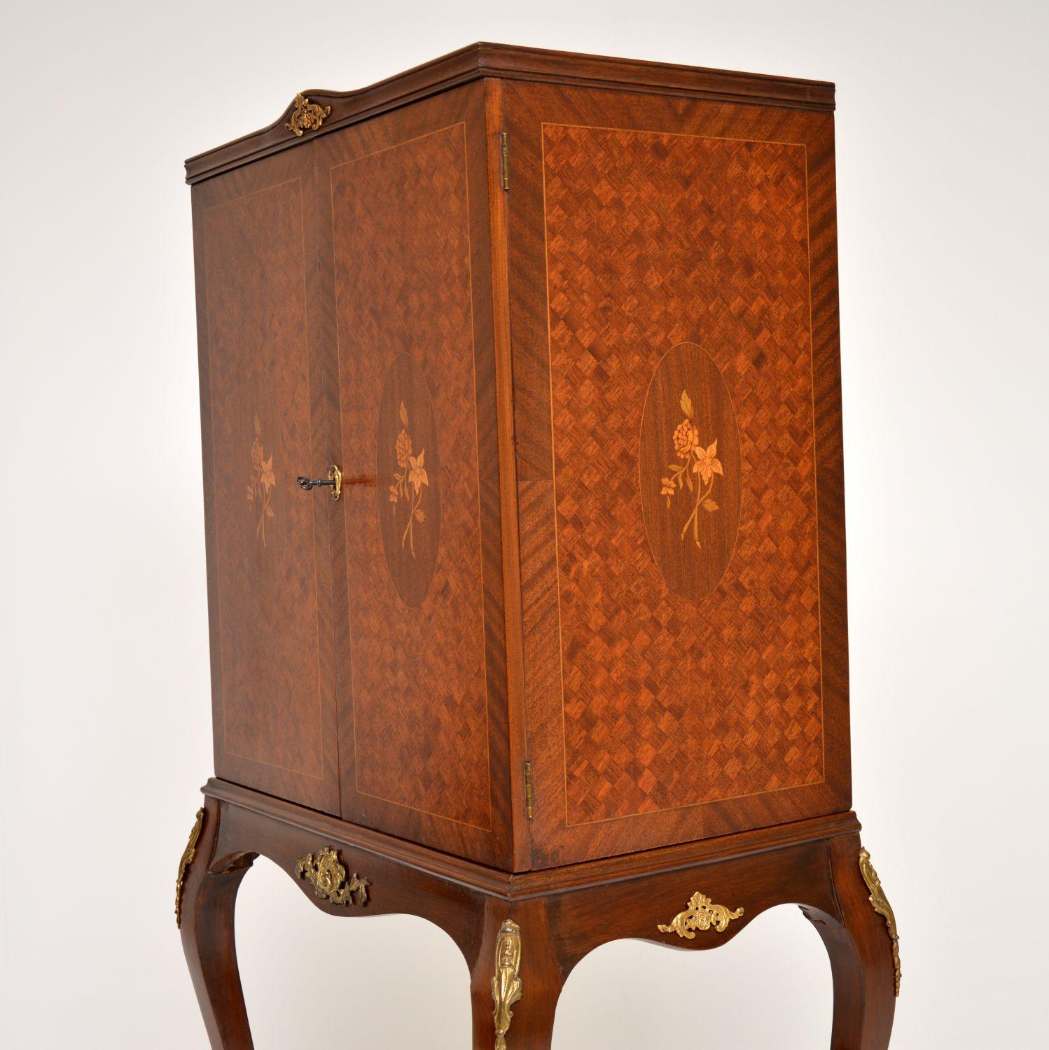 Mid-20th Century Antique French Parquetry Cocktail Drinks Cabinet