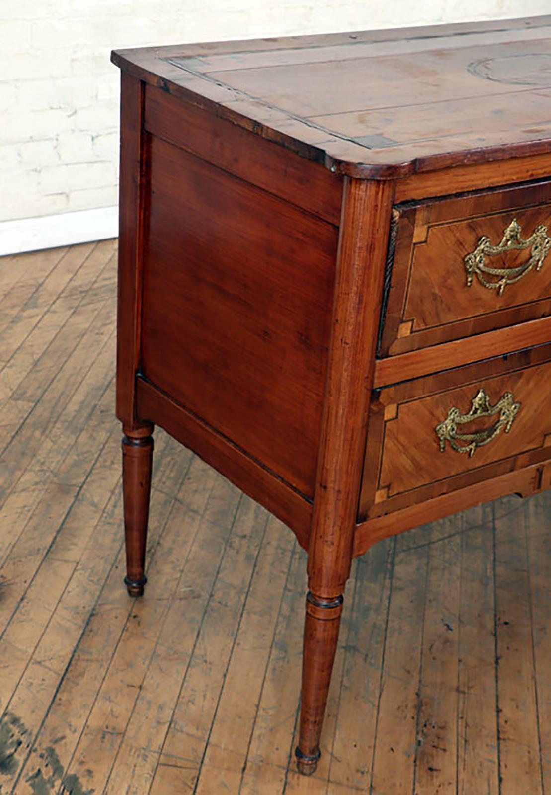 19th Century Antique French Parquetry Commode in the Neoclassic Manner