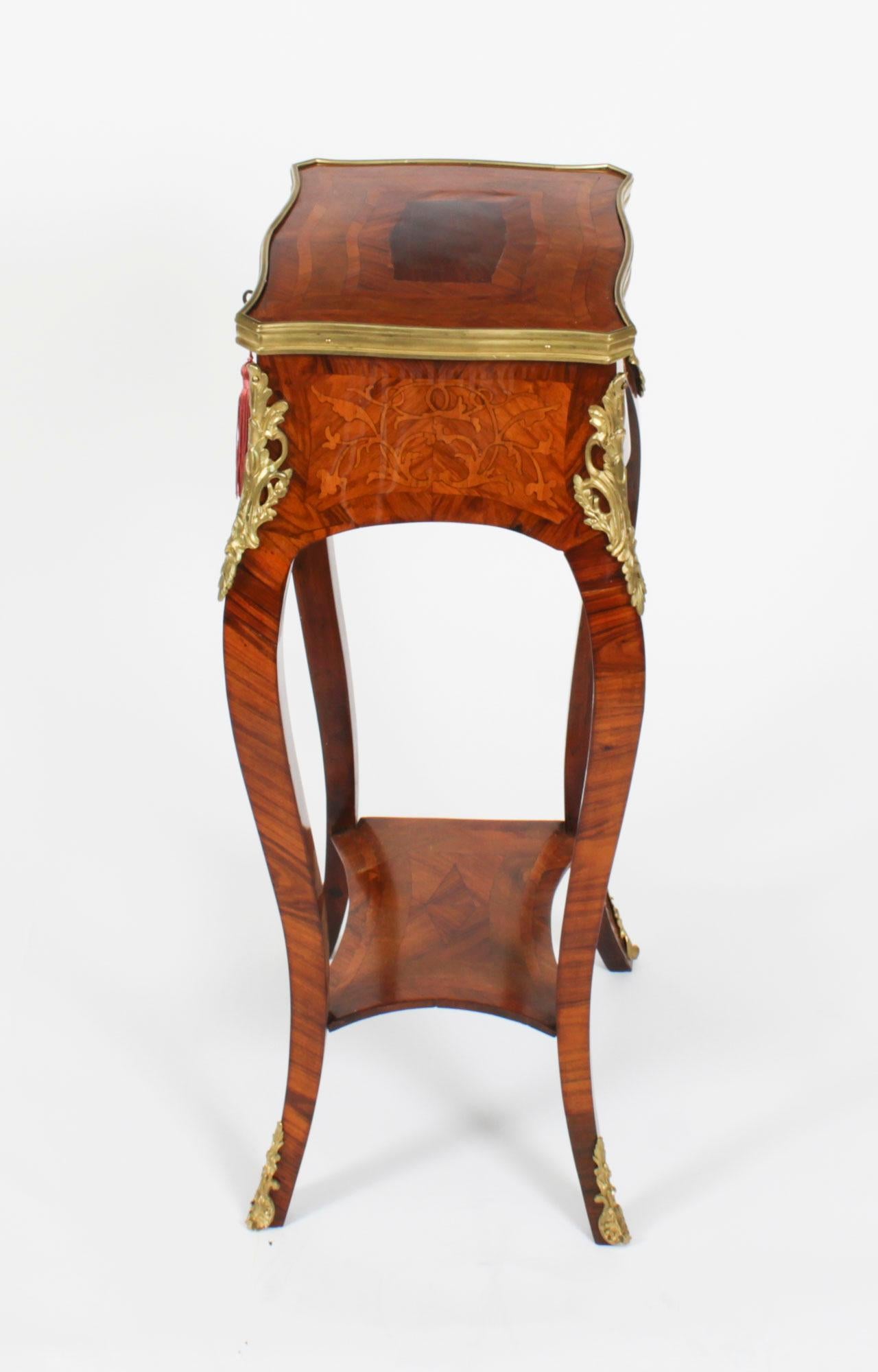 Antique French Parquetry & Marquetry Occasional Table Casket 19th Century 6