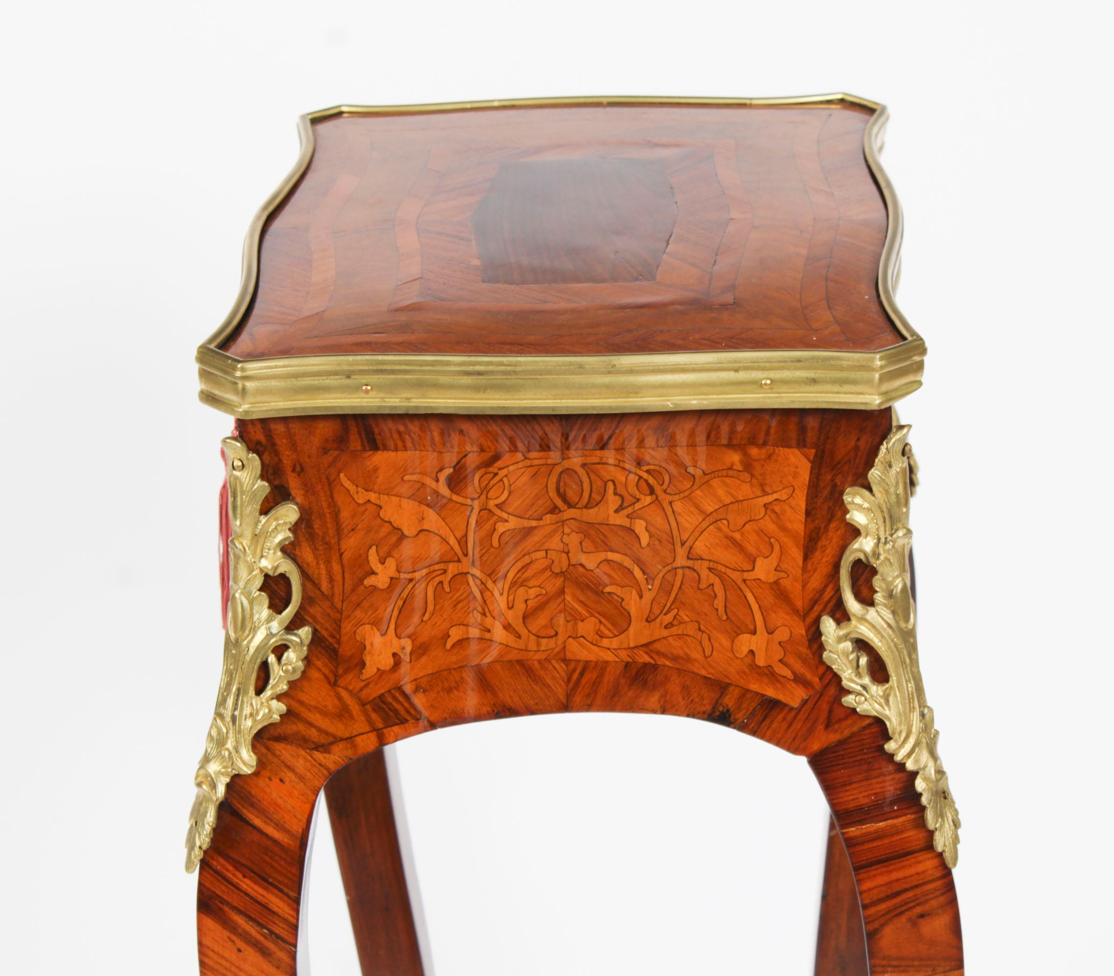 Antique French Parquetry & Marquetry Occasional Table Casket 19th Century 7