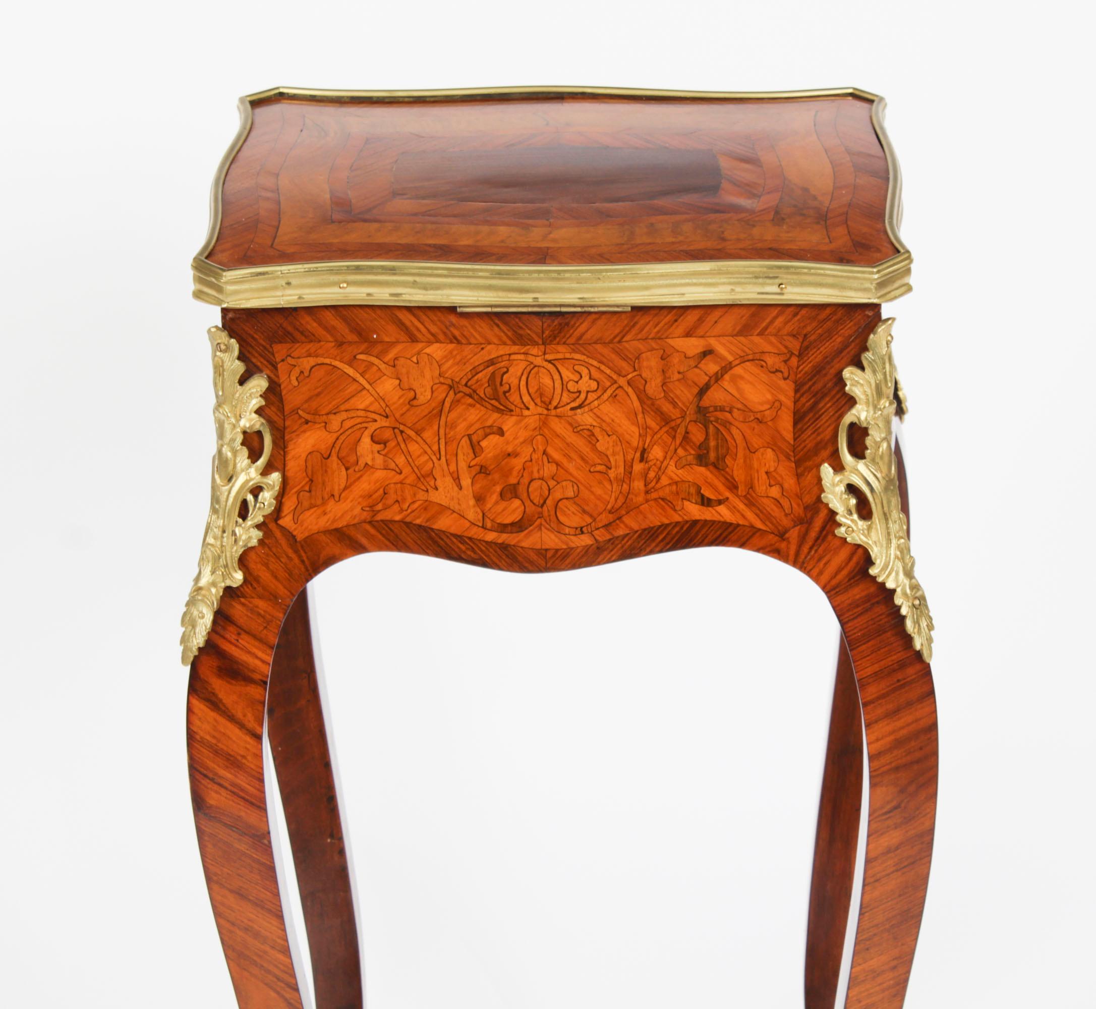 Antique French Parquetry & Marquetry Occasional Table Casket 19th Century 9