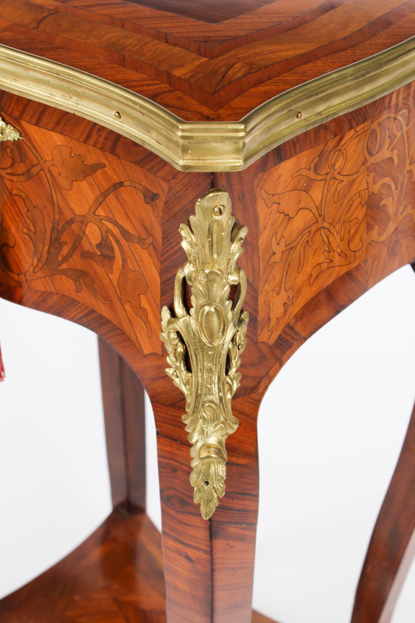 Antique French Parquetry & Marquetry Occasional Table Casket 19th Century 4