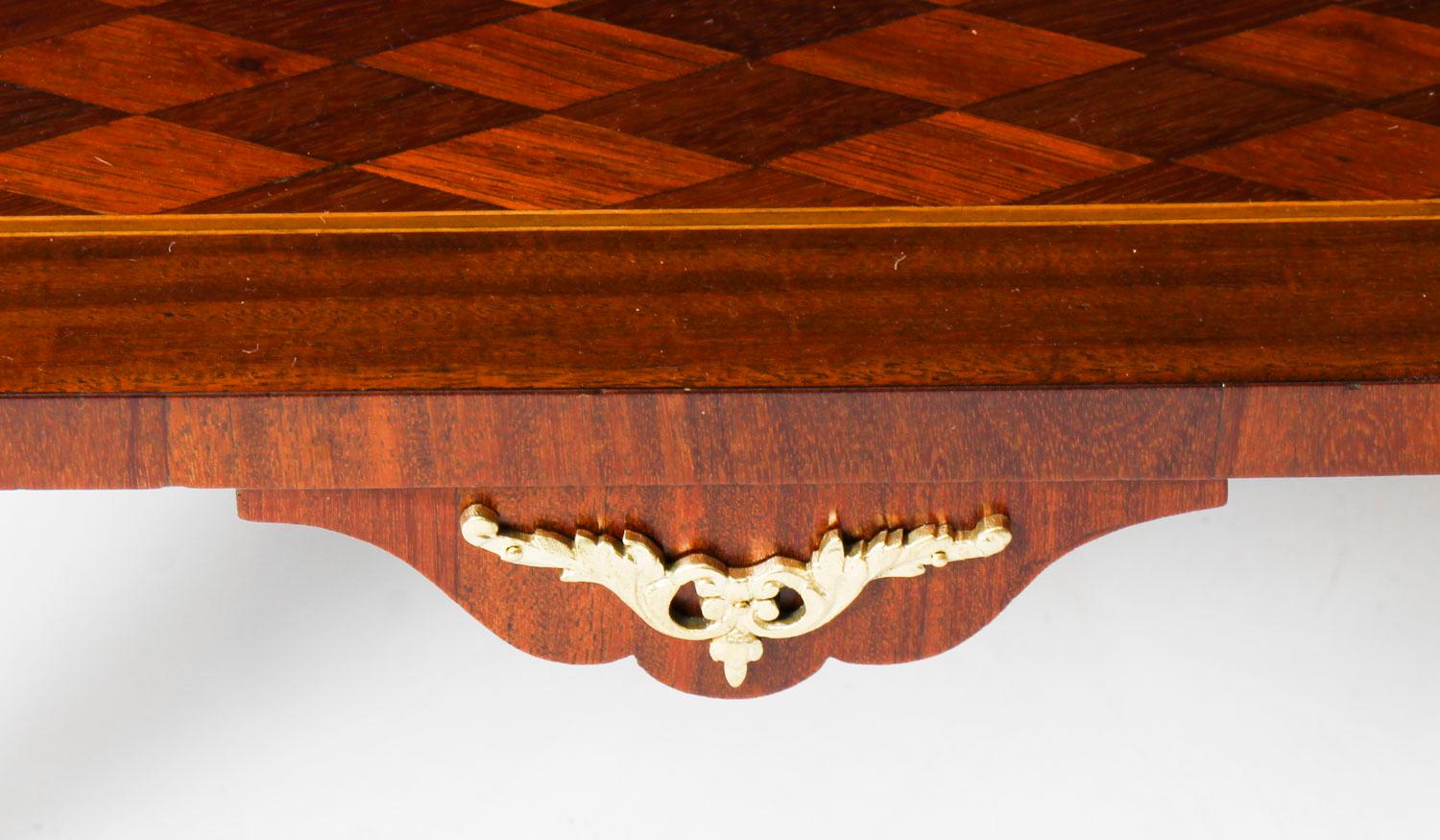 French Parquetry and Marquetry Table En Chiffonière Work Table, 19th Century For Sale 5