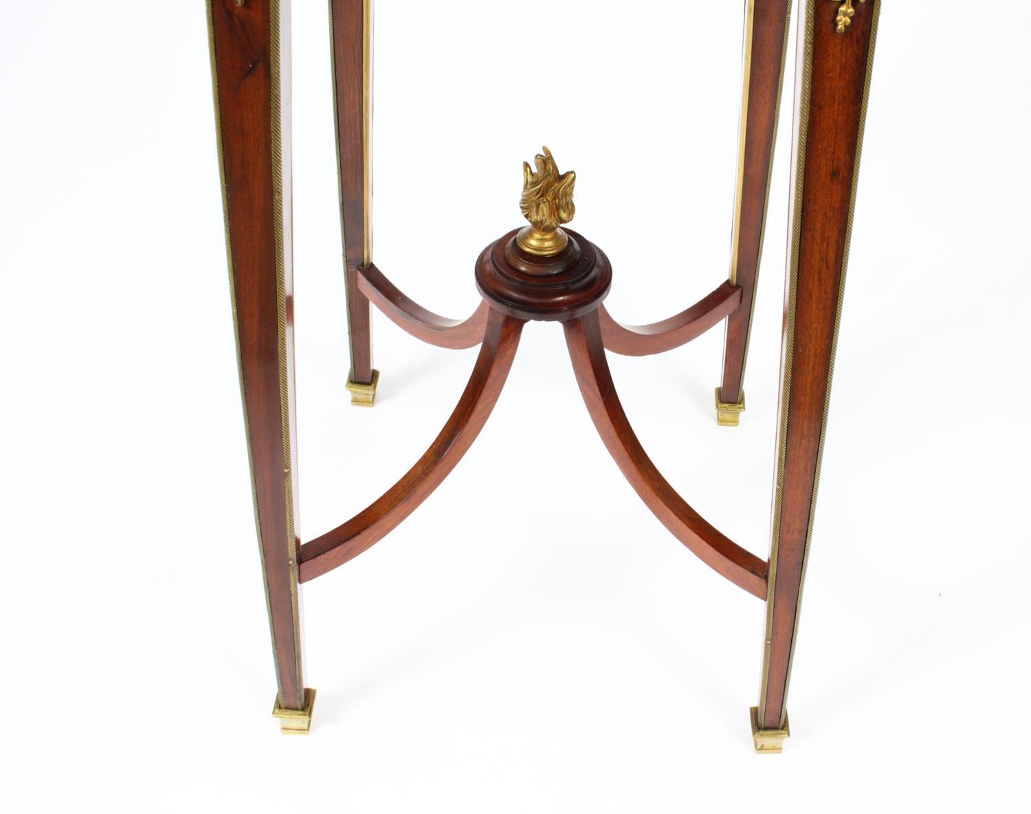 Antique French Parquetry Ormolu Mounted Stand Att François Linke, 19th Century For Sale 11