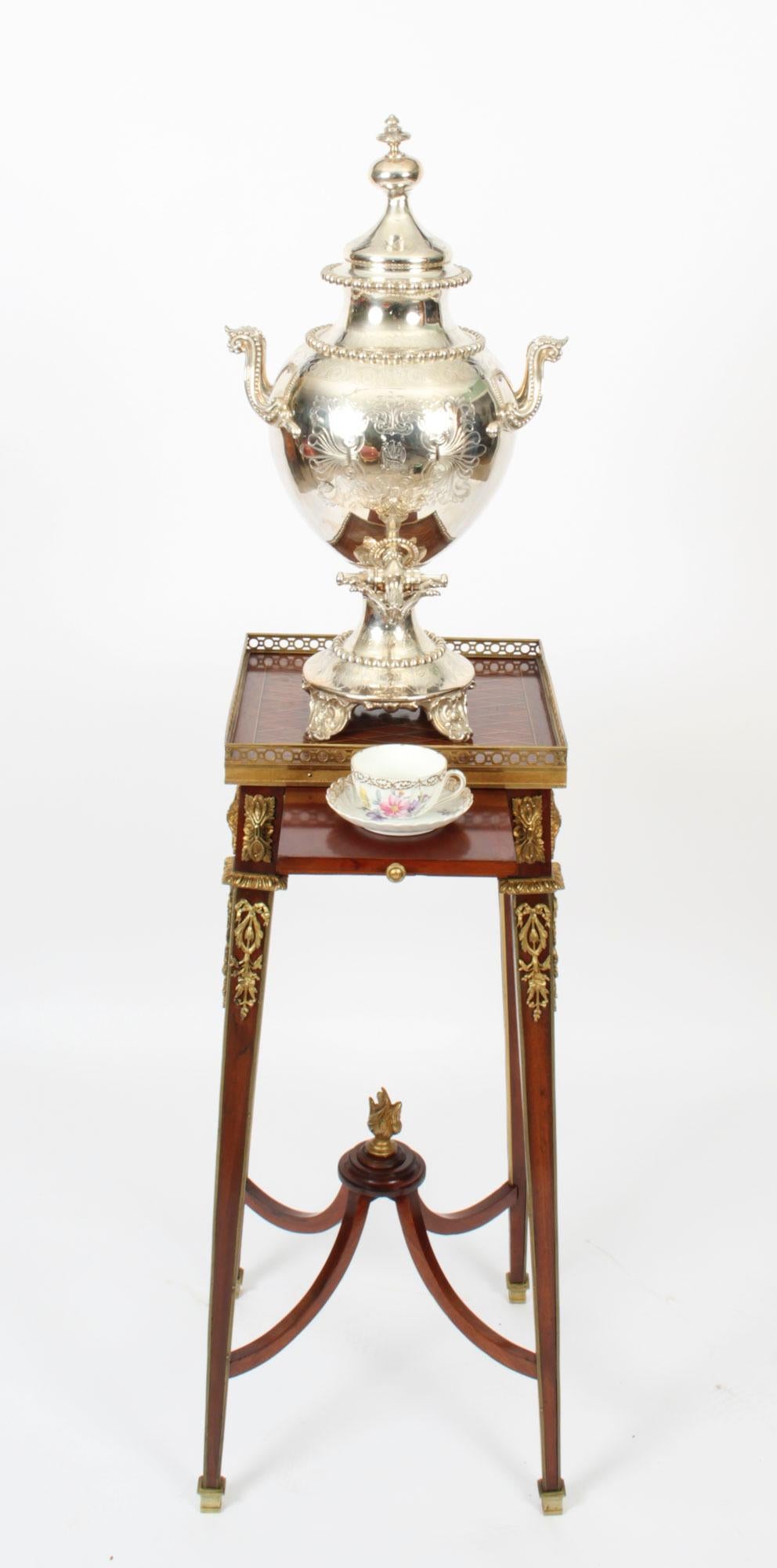 Antique French Parquetry Ormolu Mounted Stand Att François Linke, 19th Century In Good Condition For Sale In London, GB