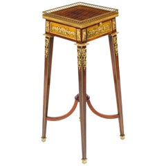 Used French Parquetry Ormolu Mounted Stand Att François Linke, 19th Century