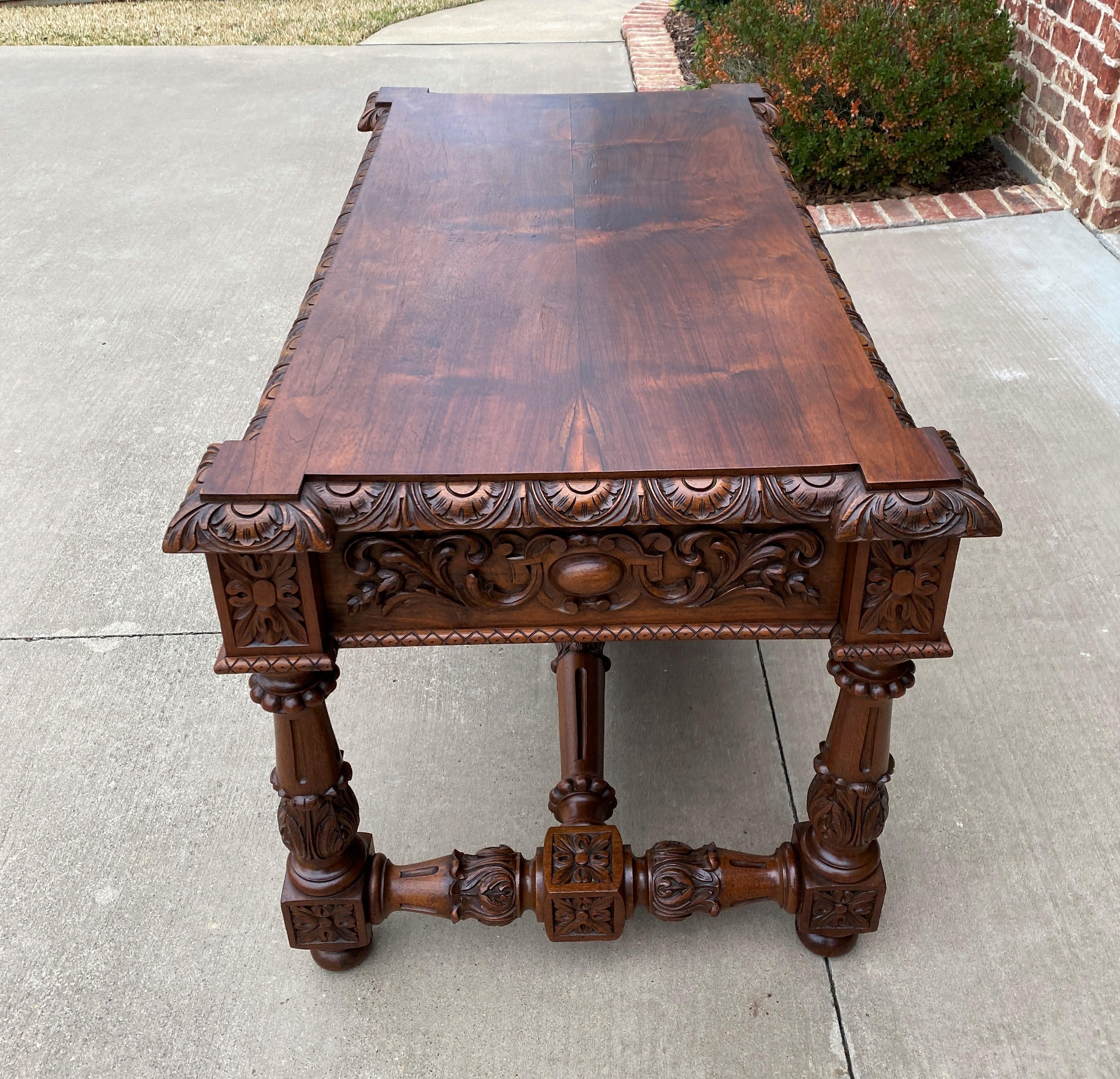 Antique French Partners Desk Writing Table Walnut Renaissance Conference 3