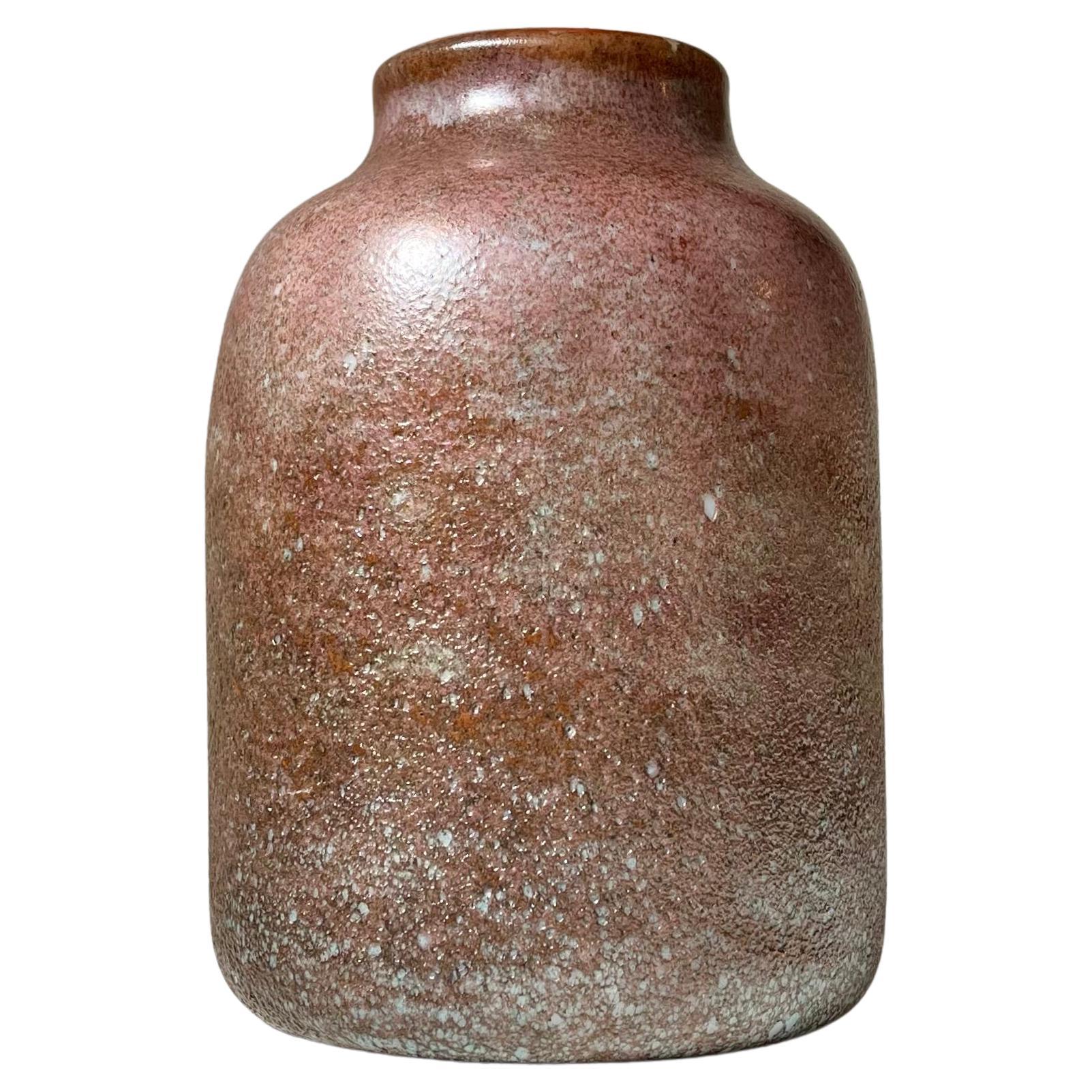 Vaso di pasta francese antico in vetro artistico colorato