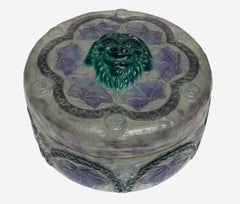 Ancienne boîte française en pâte de verre par Gabriel Argy-Rousseau, vers 1920