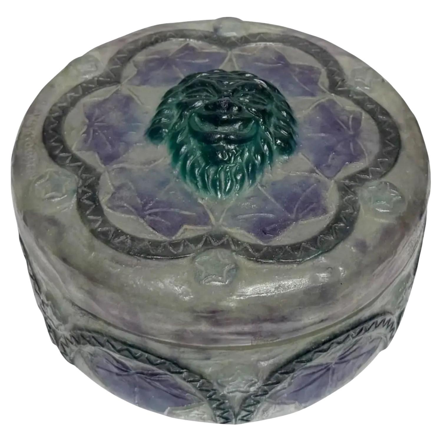 Antique French Pate De Verre Box di Gabriel Argy-Rousseau C.1920