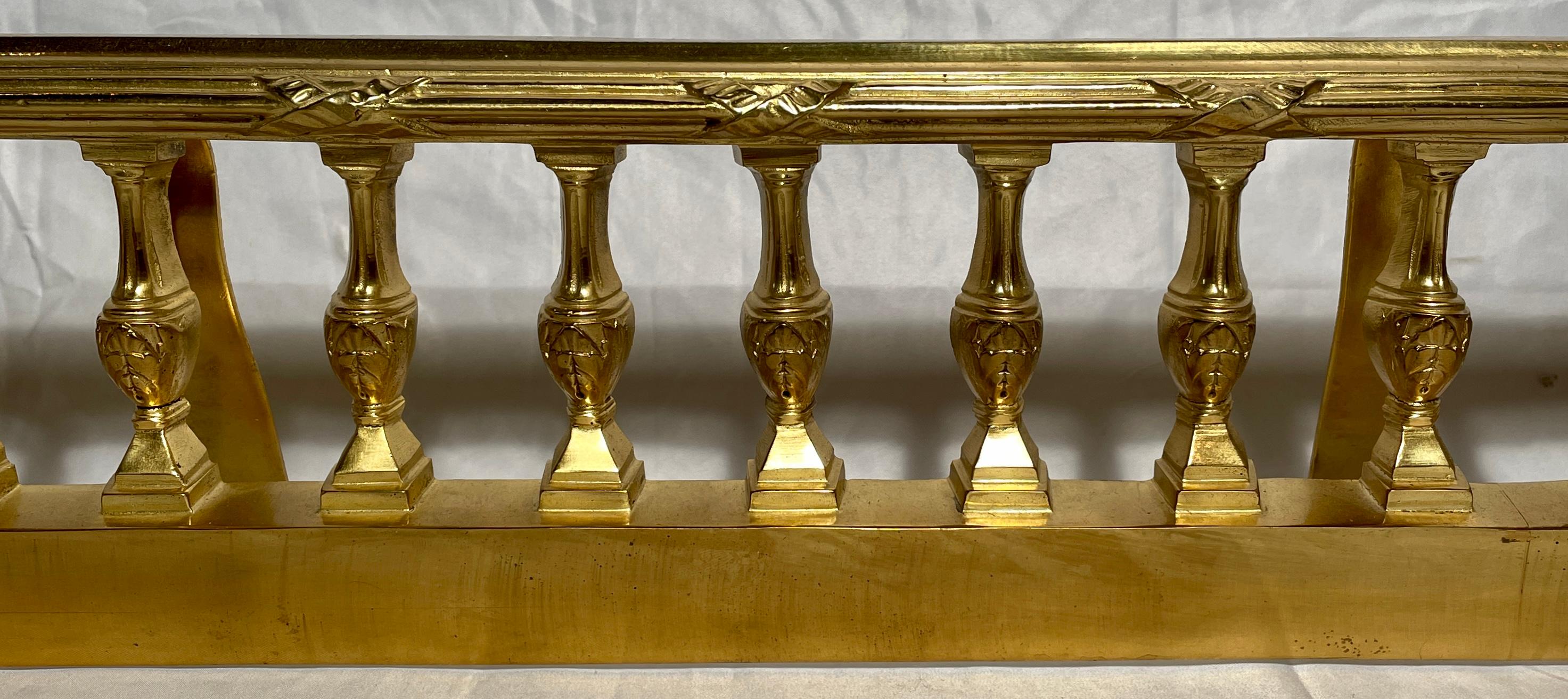 19th Century Antique French Patinated & Gold Bronze Cherub Chenets or Andirons, Circa 1870 For Sale