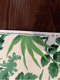 Antique French Paul Dumas Green Foliate Wall Paper 60+ FT - 4 Rolls