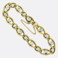 Antique French Pearl and Diamond Bracelet