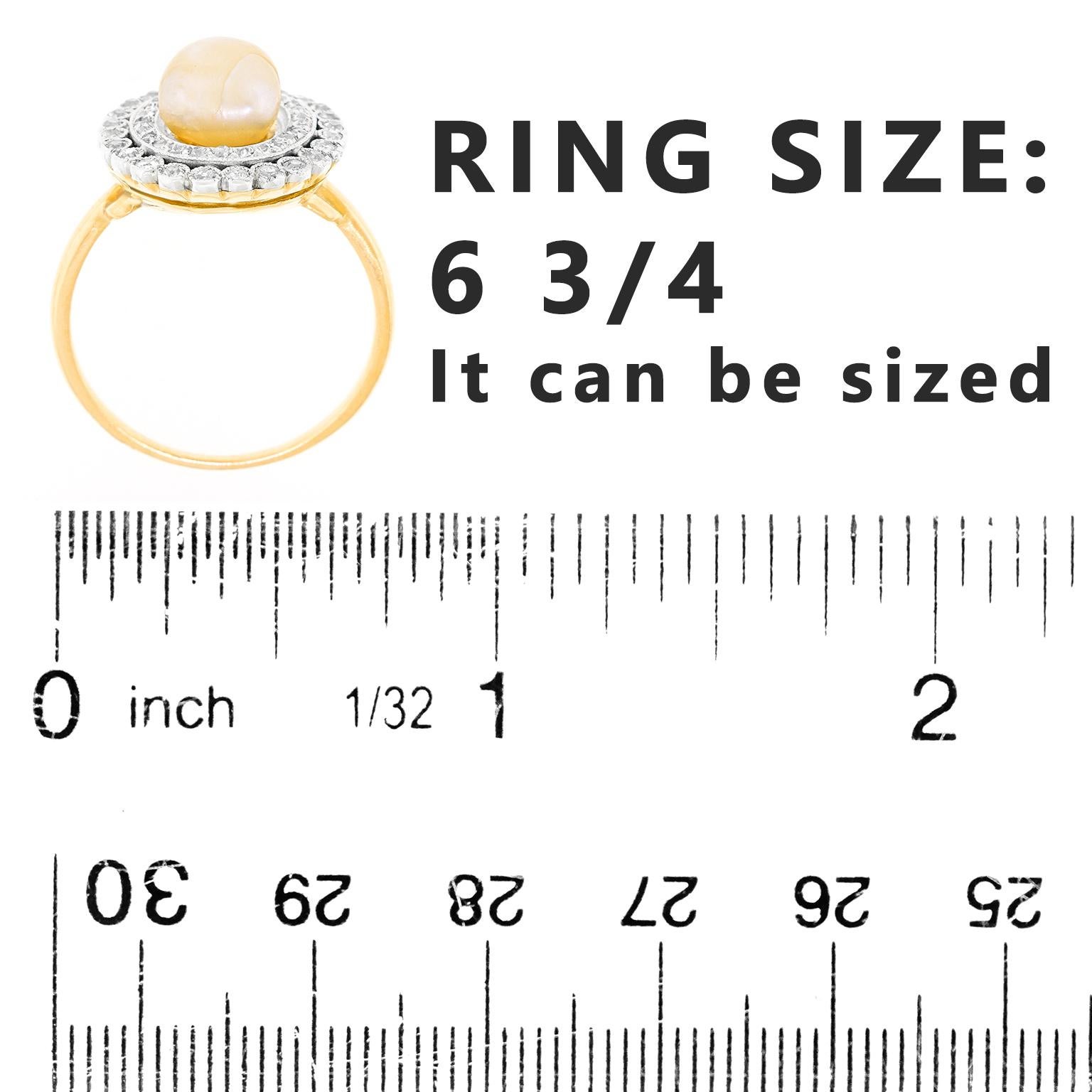 Women's or Men's Antique French Pearl Diamond and Enamel Adoration Ring For Sale