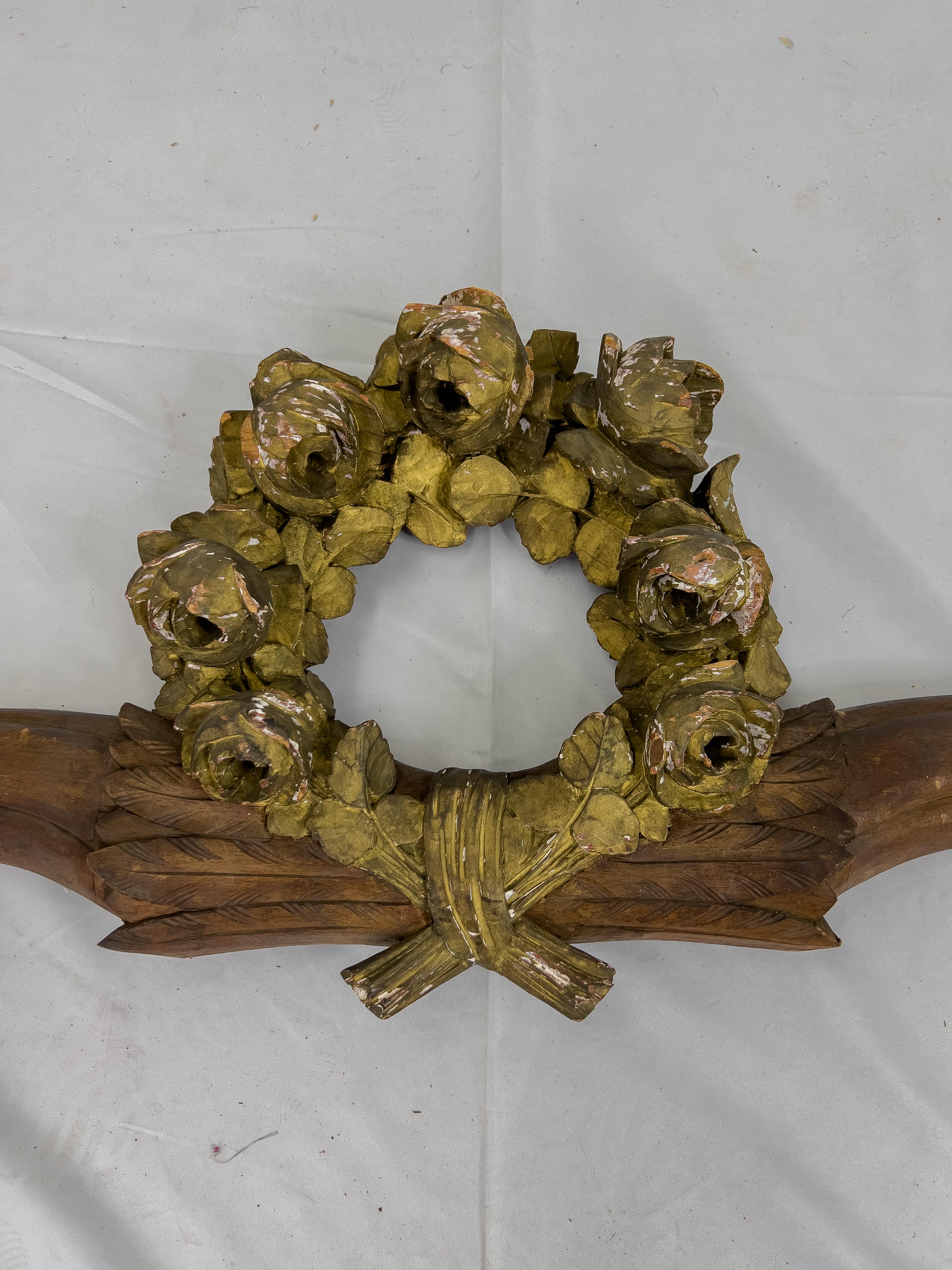 Wood Antique French Pediment For Sale