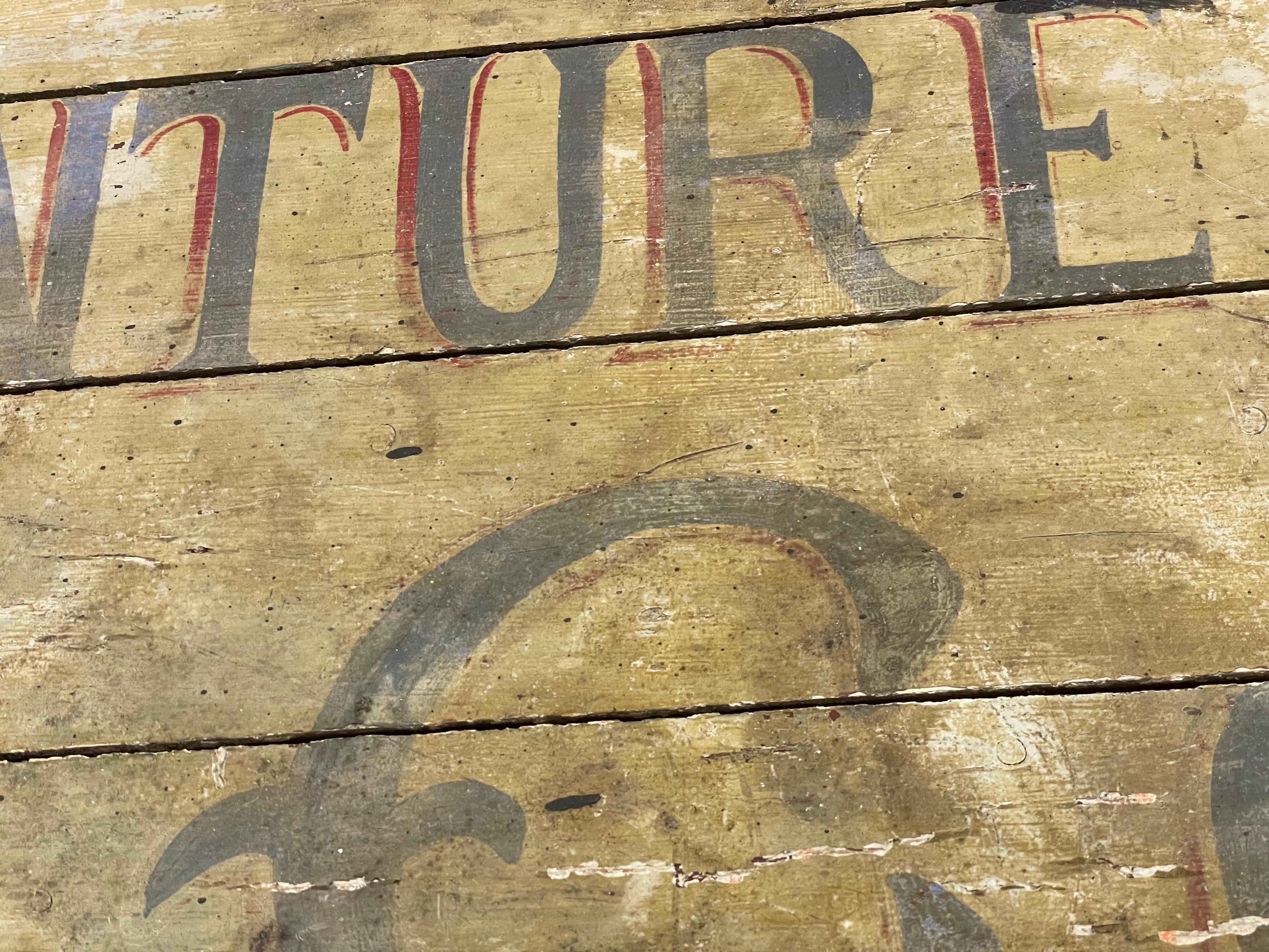 Antique French Penture Vitrerie (Painter and Glazing) Advertising Sign 2