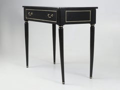 Ancienne Petite Table Console ou Table d'Occasion Louis XVI Antique French Ebonized