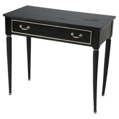 Antique French Petite Louis XVI Console Table or Occasional Table Ebonized