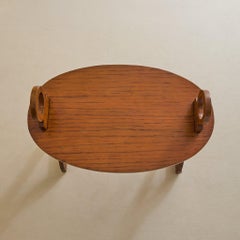 Antique French Petite Side Table with Handles