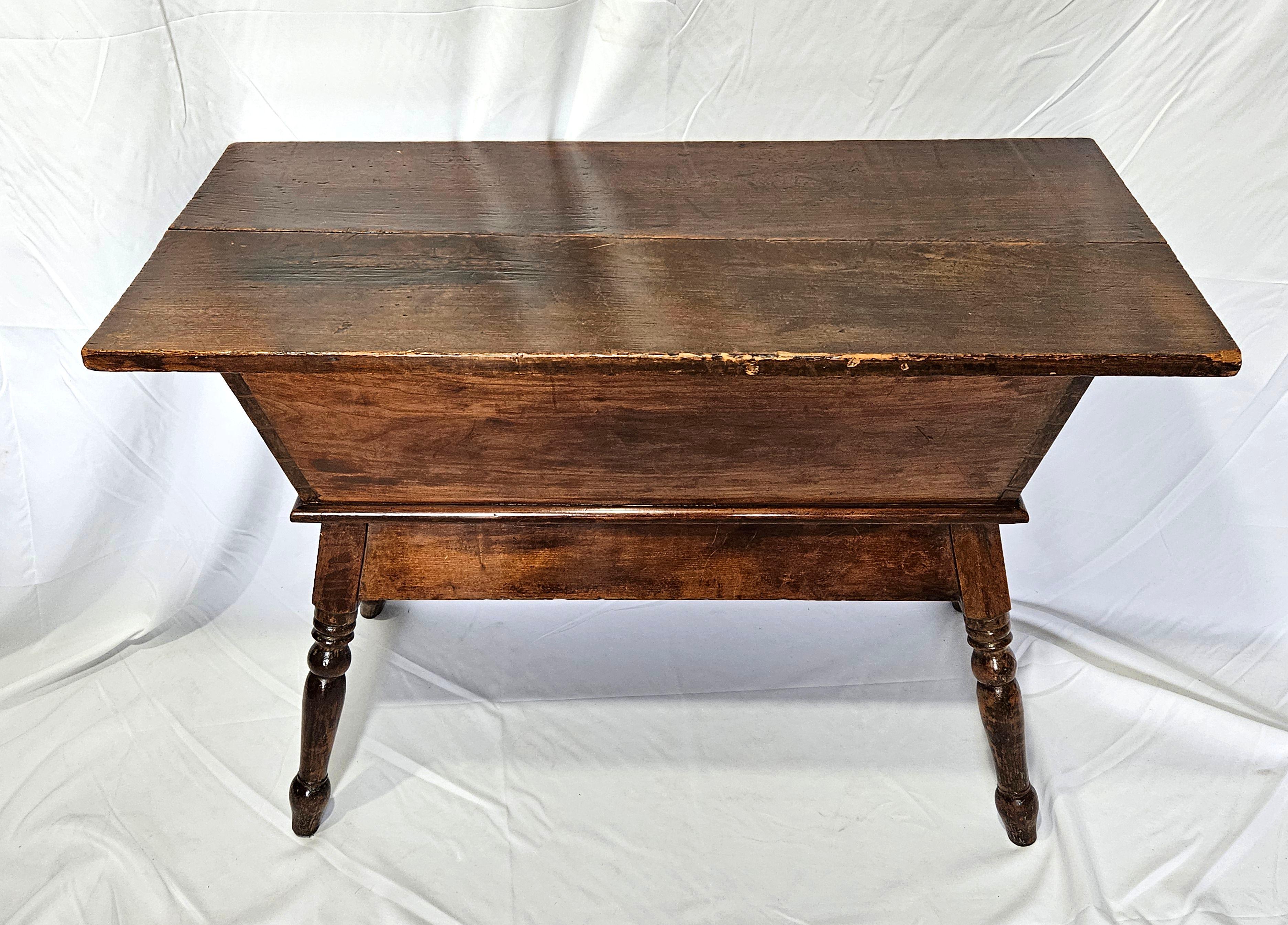 Hand-Crafted Antique French Petrin Dough Table For Sale