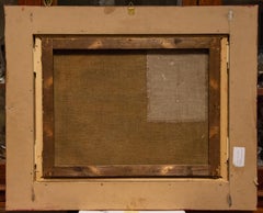 Antique French Painting Marine Waves with Sails (Onde marine con vele)