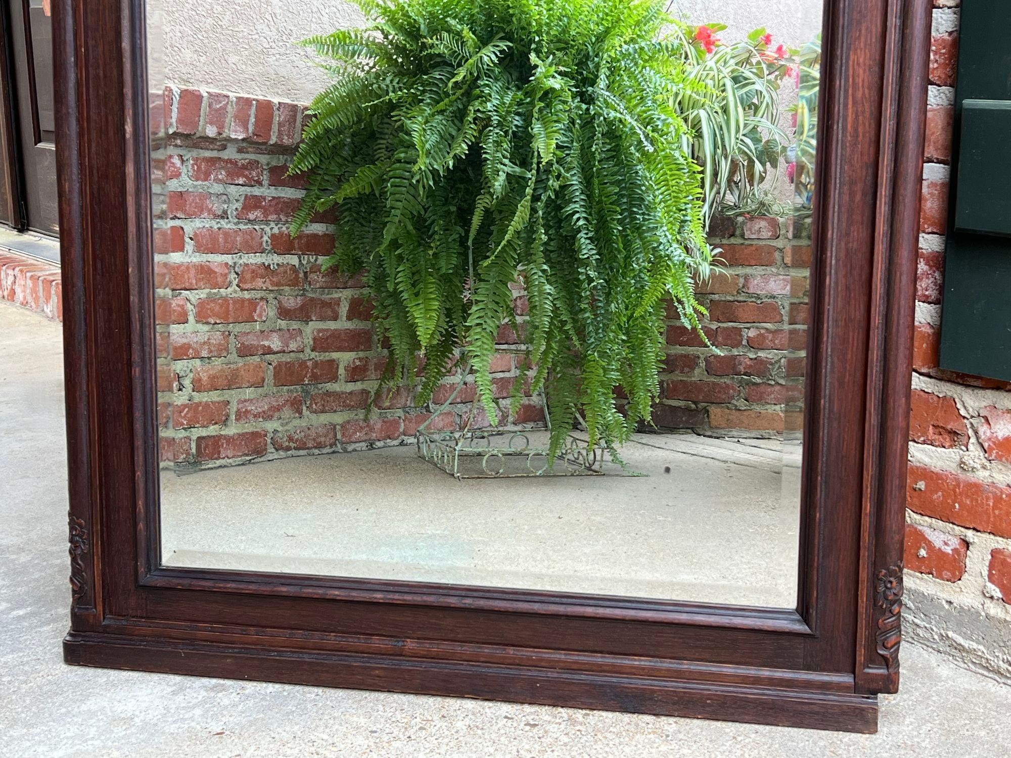 Ancien miroir mural console Louis XV en chêne sculpté 19ème siècle en vente 1