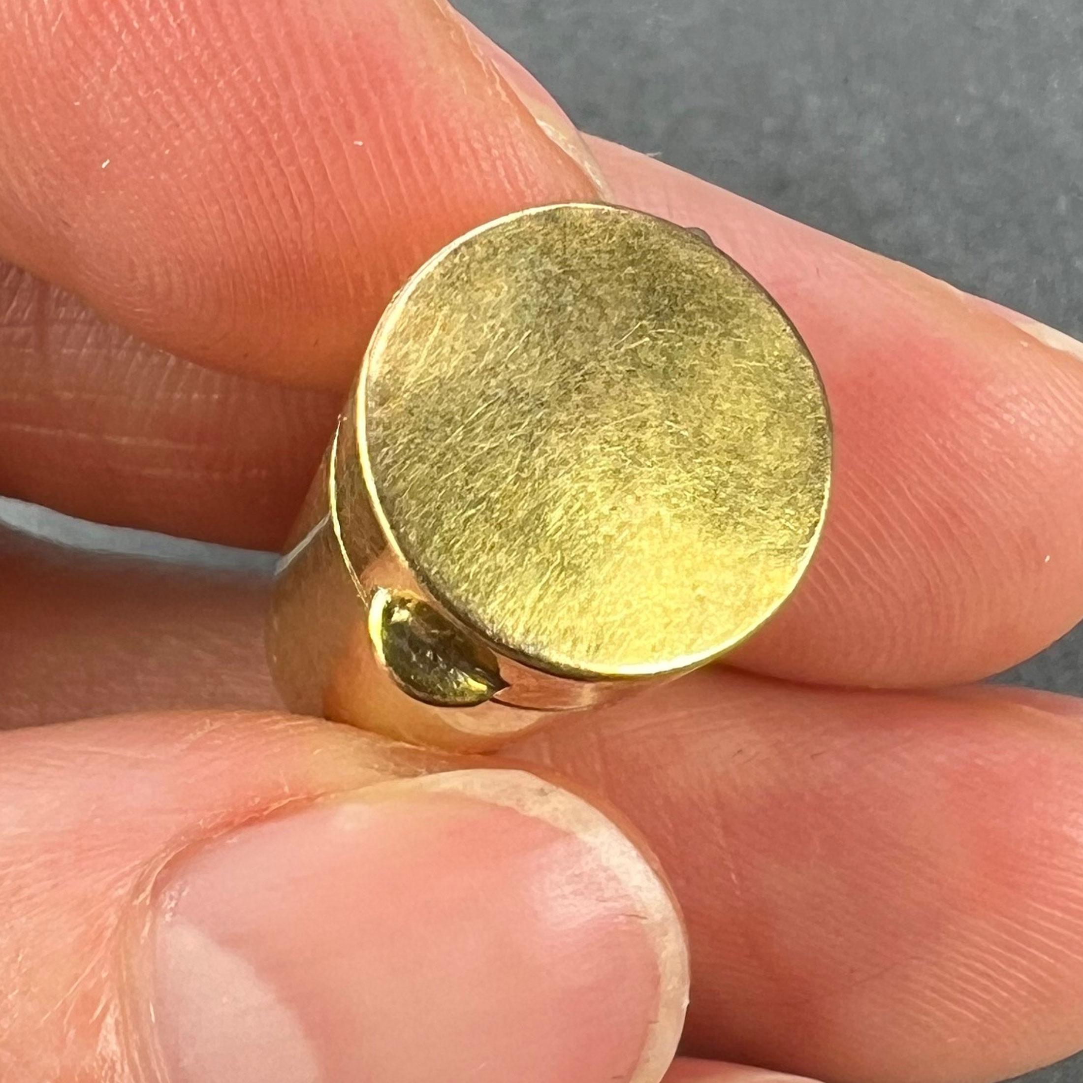 Antique French Pill Box or Miniature Etui 18K Yellow Gold Charm Pendant For Sale 8